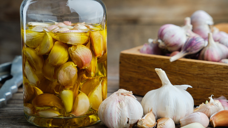 Garlic infused olive oil 