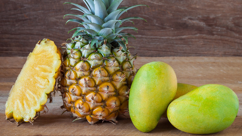 pineapple and mangoes