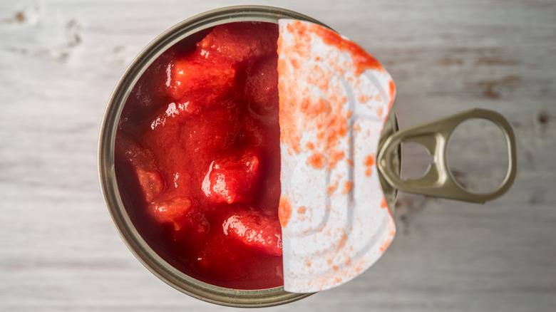 opened can of tomatoes