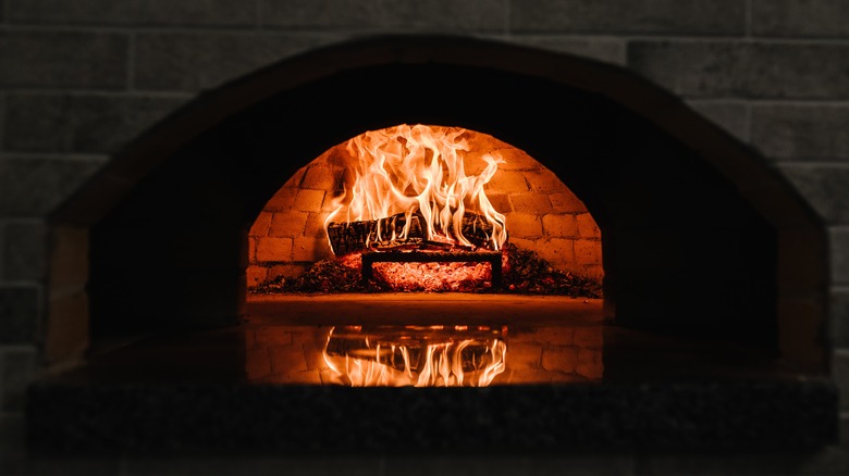 Brick wood fire oven