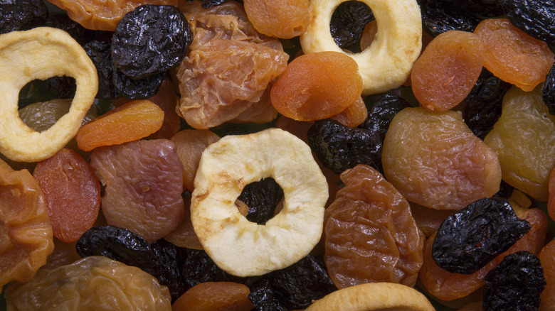 Dried apricots, apples, and prunes