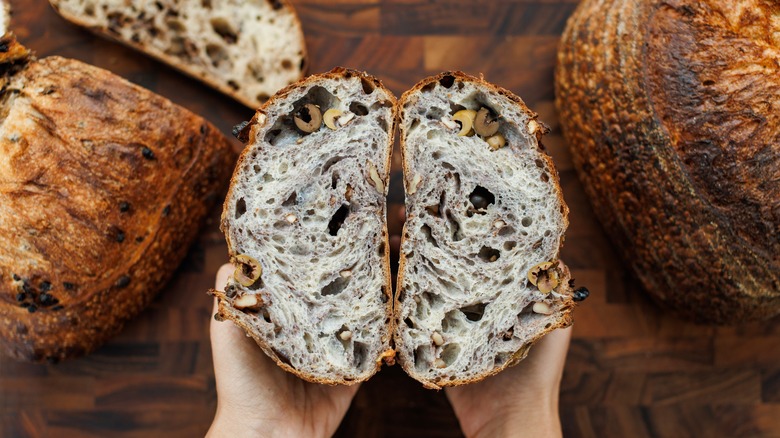 Sourdough bread with olives