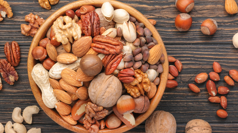 mixed nuts in bowl