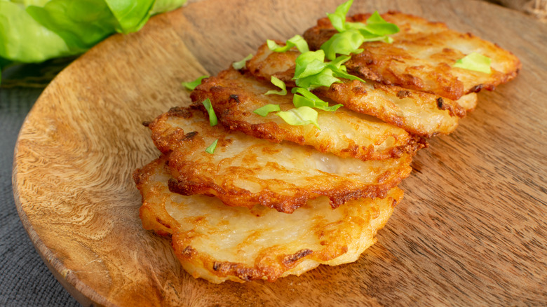 Boxty on wooden board