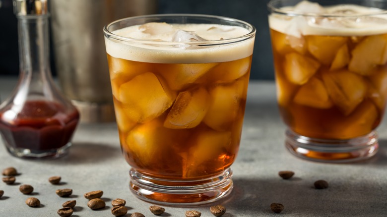 iced coffee with bourbon