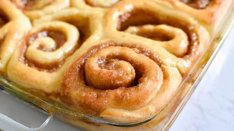 freshly baked cinnamon rolls