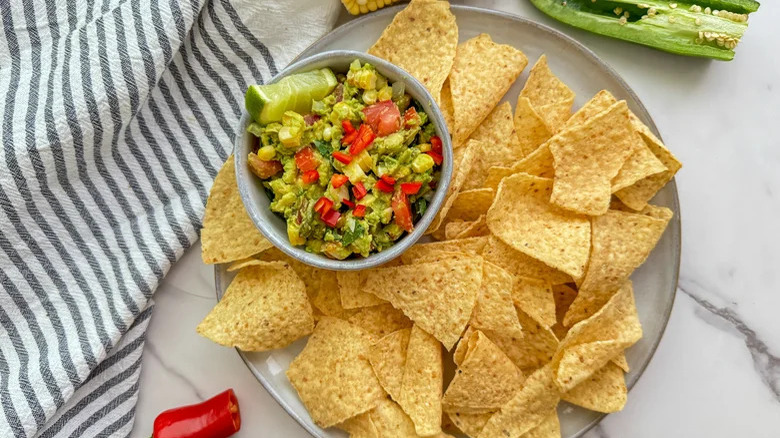 grilled corn and avocado guacamole