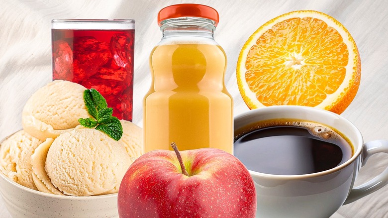 Apple juice with varied additions