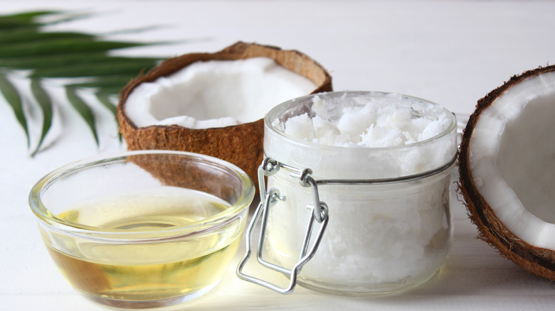 Coconut oil with whole coconuts