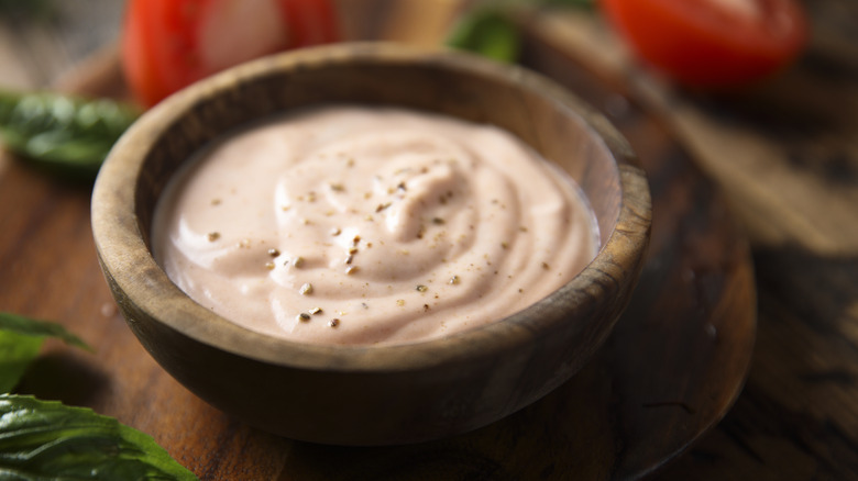 Bowl of chipotle aioli 