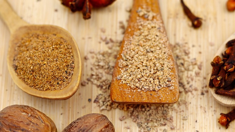 varied dried and powdered spices