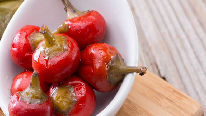 Bowl of cherry peppers