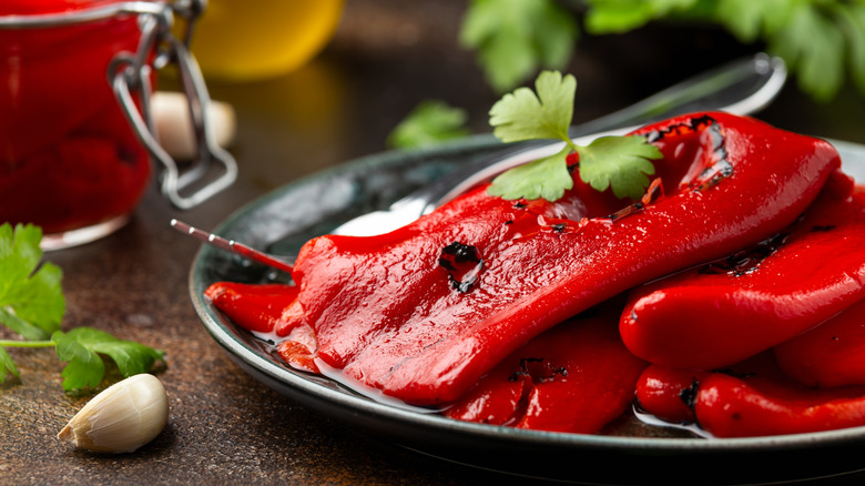 Roasted red peppers