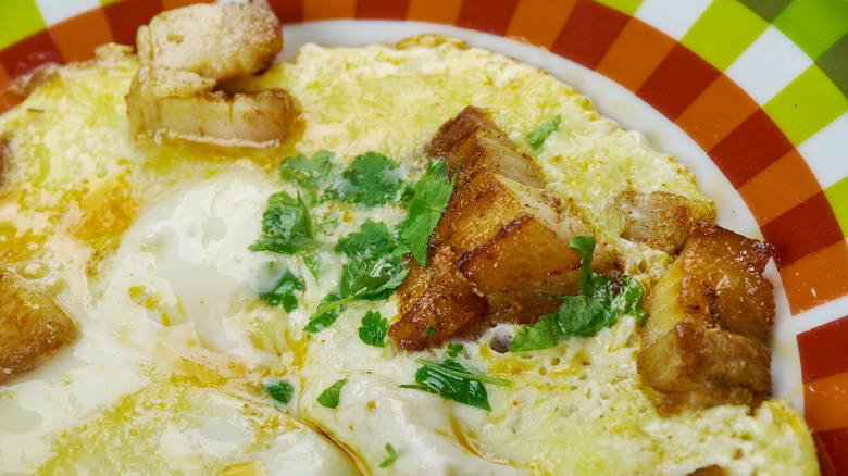 Hangtown Fry on a plate