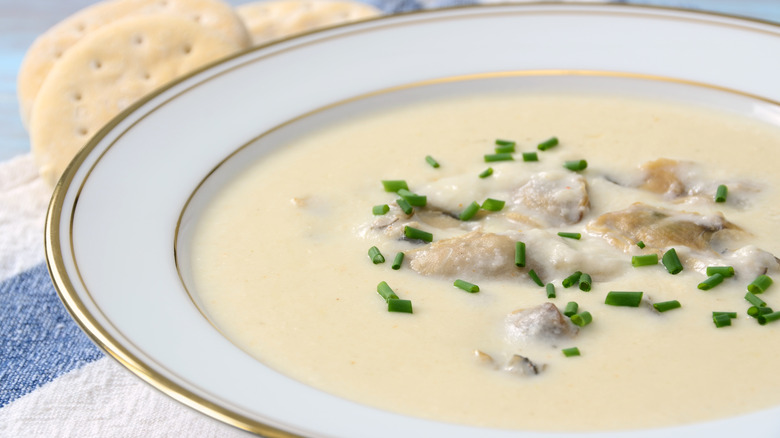A bowl of oyster stew