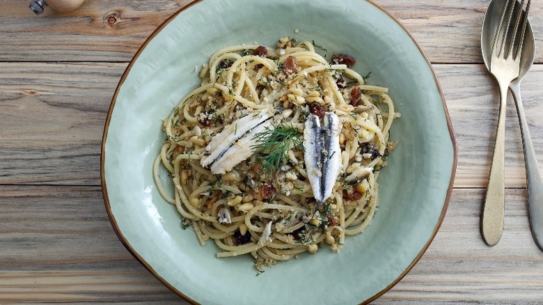 Pasta with sardines