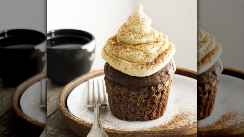 Cupcake with coffee frosting