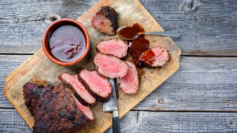 Steak with dry rub