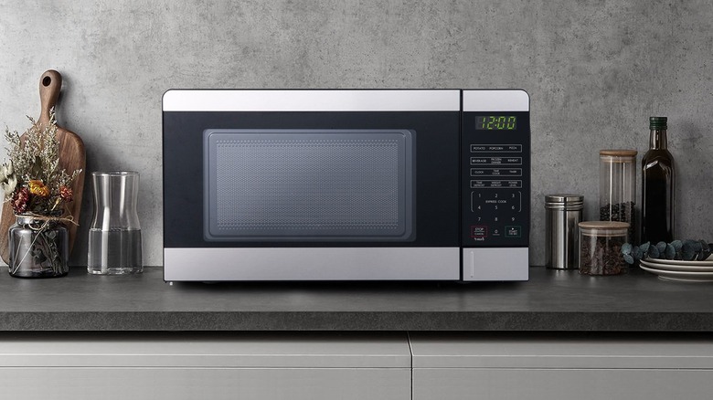 Microwave on counter