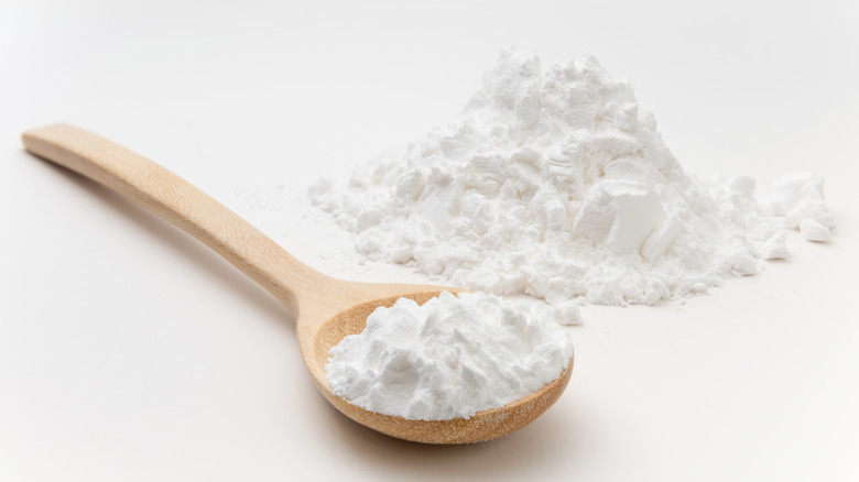 Cornstarch on white background