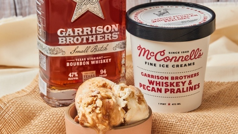 Whiskey infused ice cream