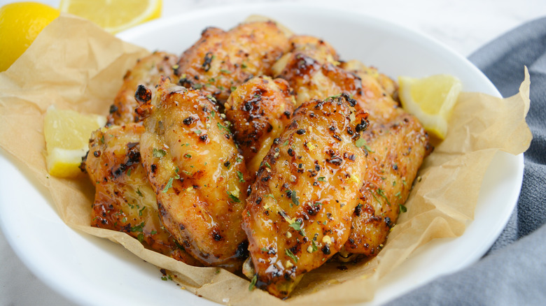 chicken wings on plate