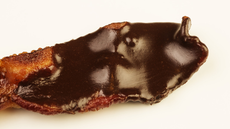 bacon covered in chocolate