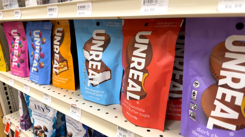 Unreal candy bars in store