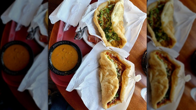 two fry bread tacos