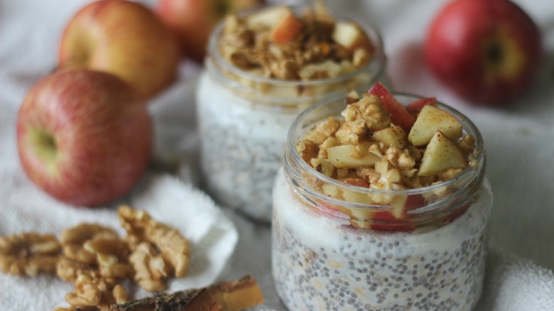 Apples nut chia overnight oats