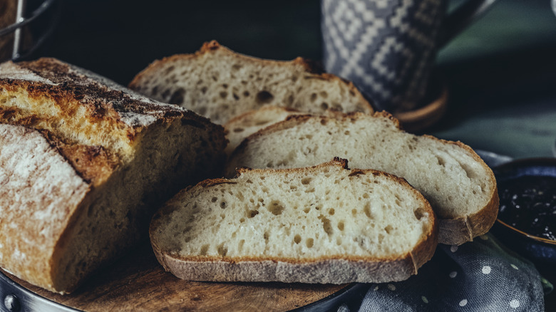 Sourdough bread slices