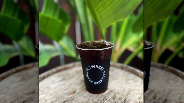 plastic cup black cold brew