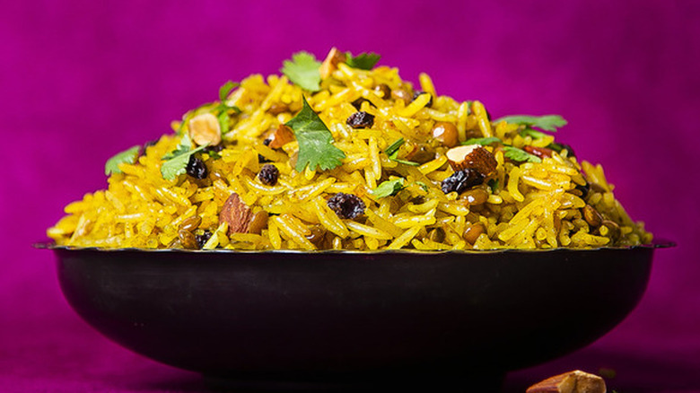 lamb rice pilau in bowl