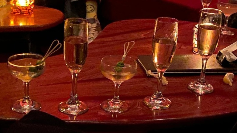 martinis and champagne flutes