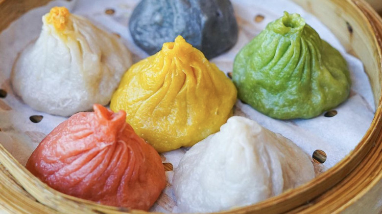 colorful soup dumplings nan xiang xiao long bao