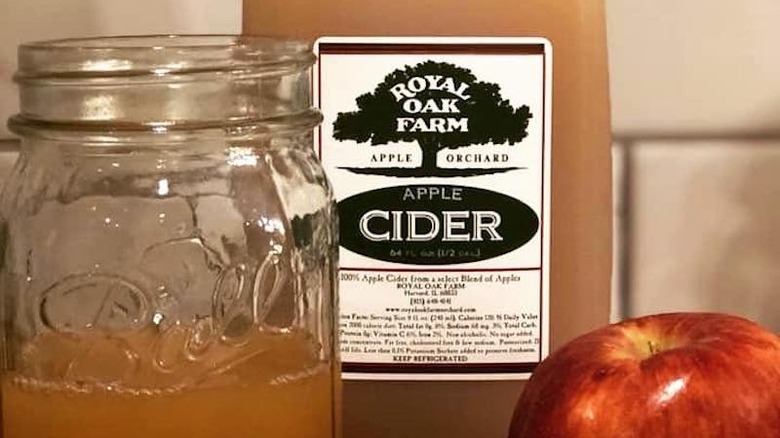 Apple cider with apple