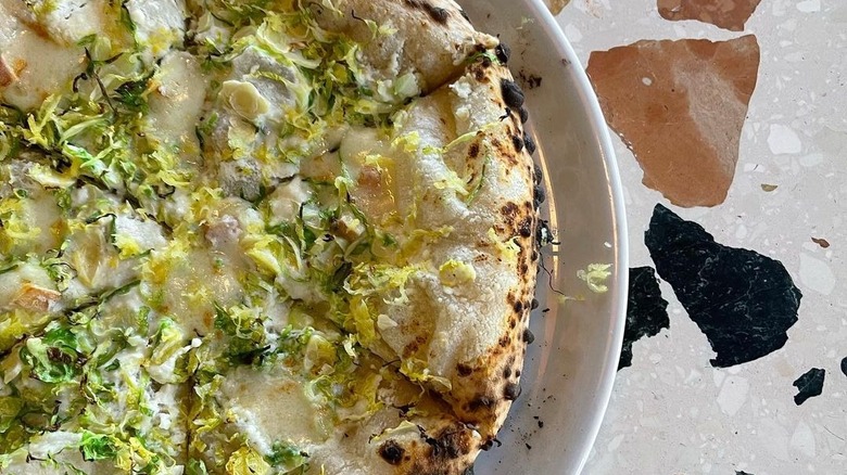 Brussels sprout pizza