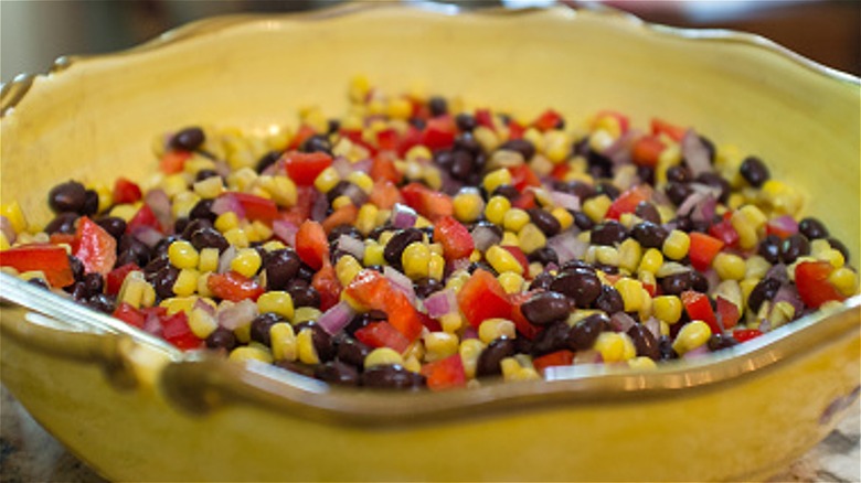 Corn and bean salsa