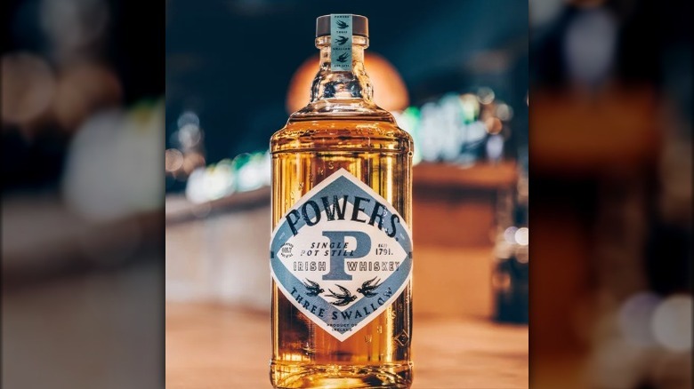 Powers Three Swallow Whiskey bottle