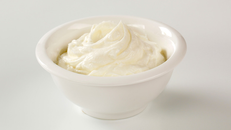 bowl of thick cream