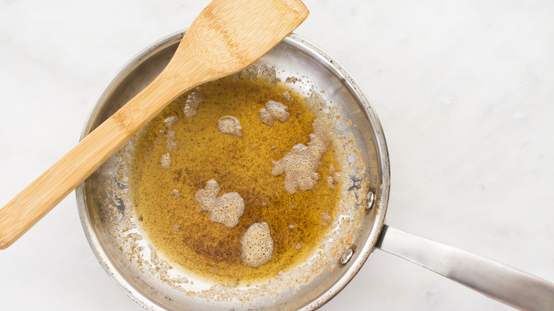 brown butter in pan