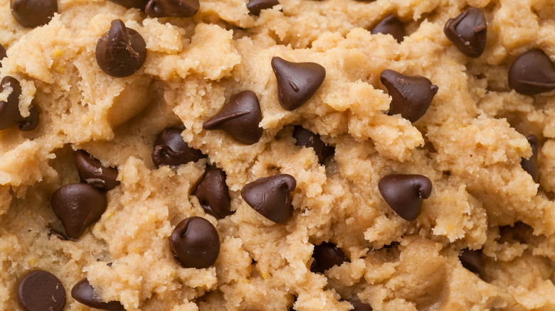 Cookie dough with chocolate chips