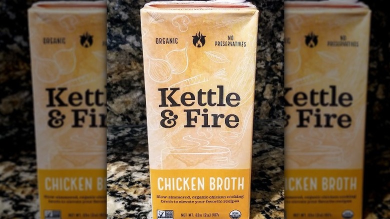 Box of Kettle & Fire chicken broth