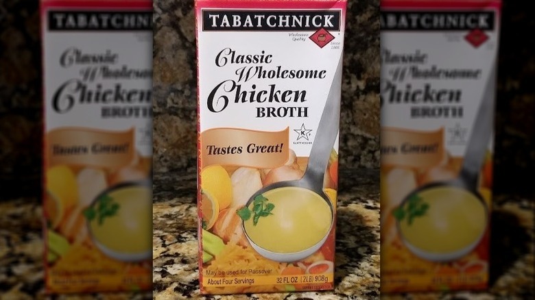 Box of Tabatchnick chicken broth