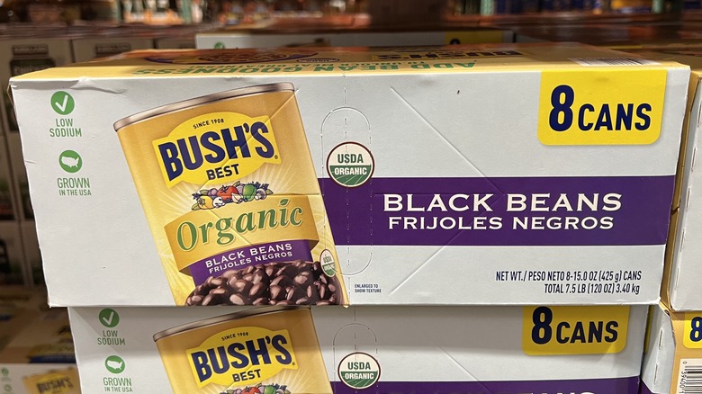 Bush's canned black beans box