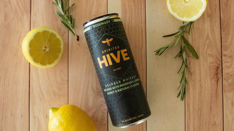 Can of Spirited Hive Bourbon Rosemary