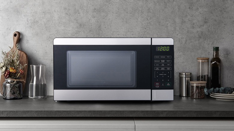 Microwave on counter