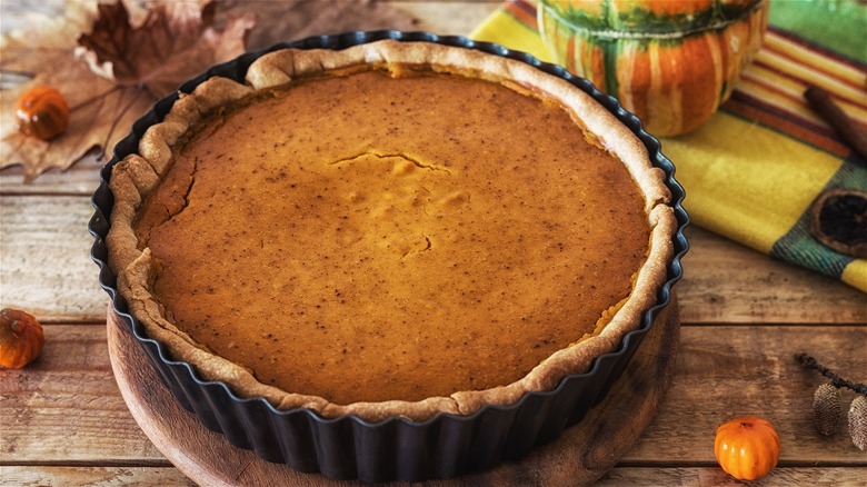 Fresh baked pumpkin pie