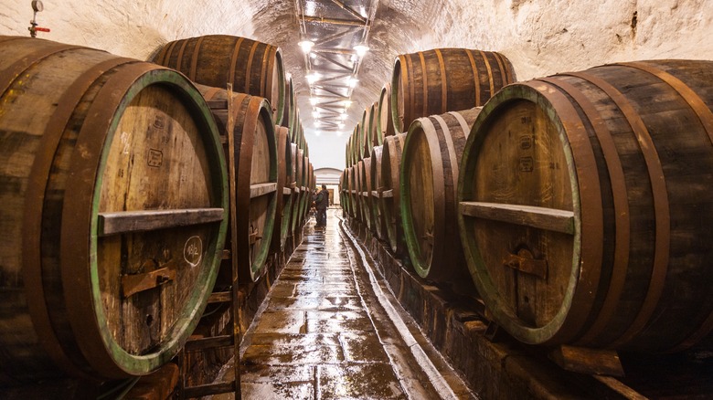 Beer barrels, Pilsner Urquell brewery