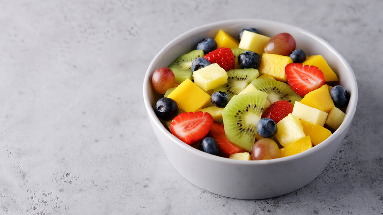 Pineapple, mango, and kiwi salad